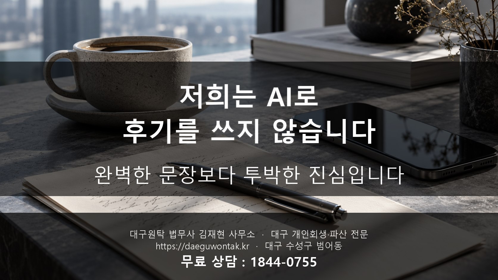 저희는 AI로 후기를 쓰지 않습니다 — 완벽한 문장보다 투박한 진심입니다