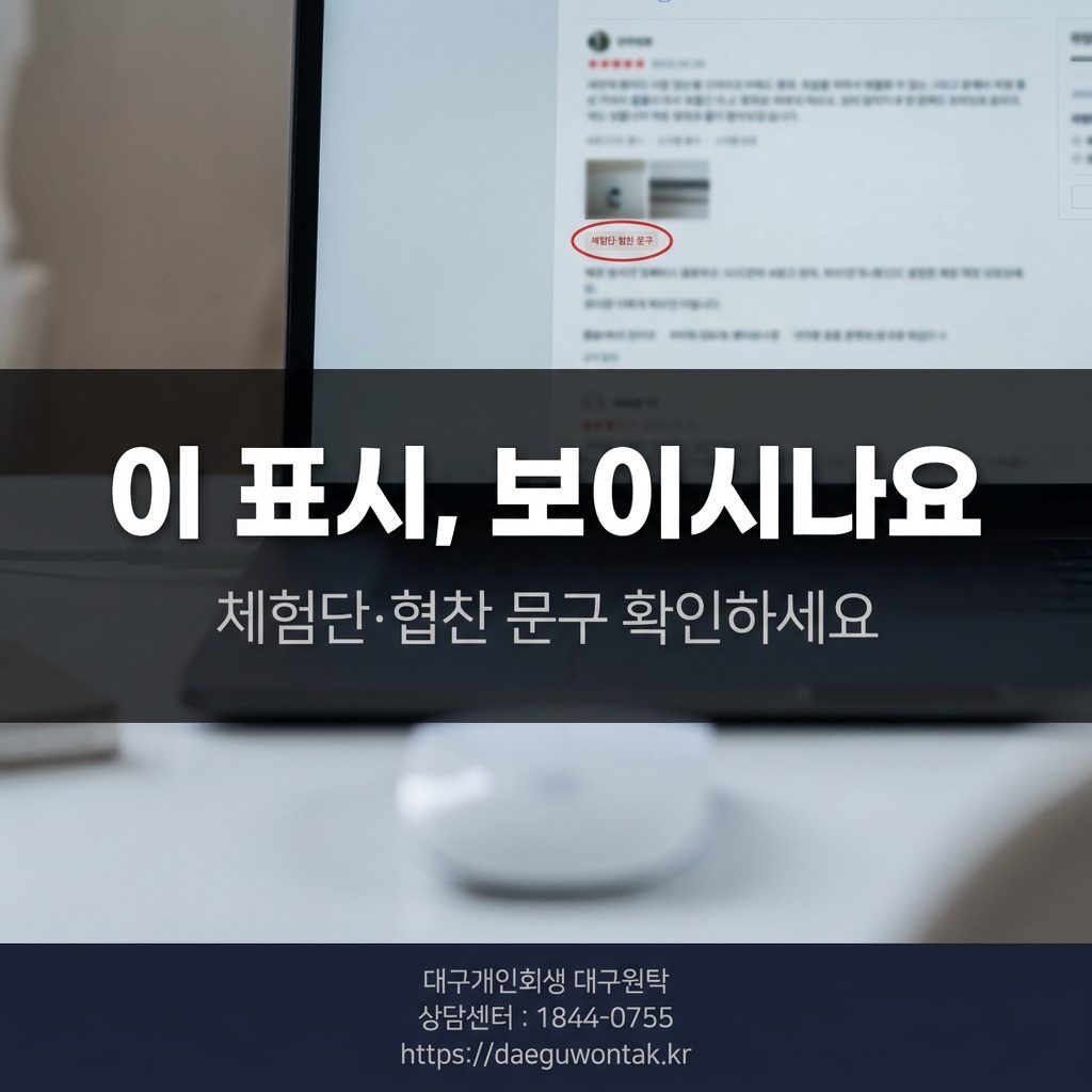 이 표시, 보이시나요 — 체험단·협찬 문구 확인하세요