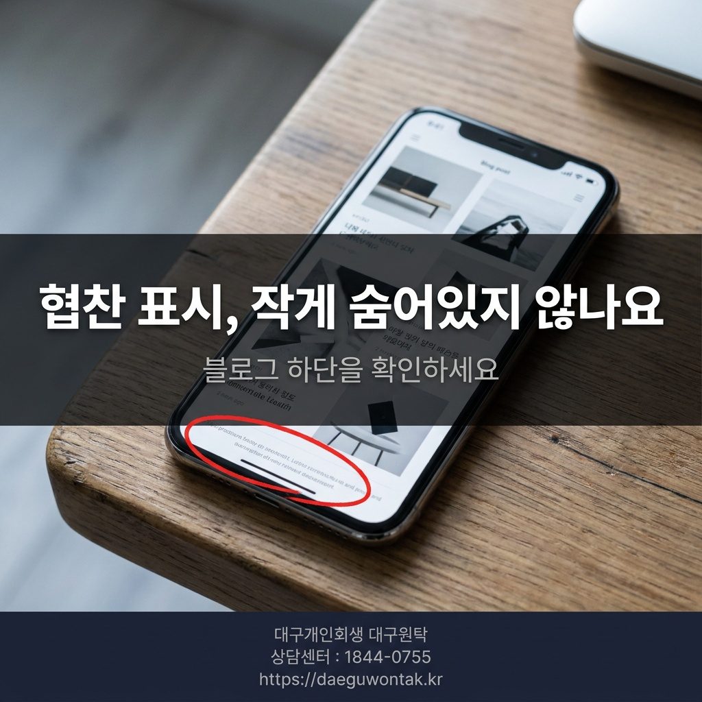 협찬 표시, 작게 숨어있지 않나요 — 블로그 하단을 확인하세요