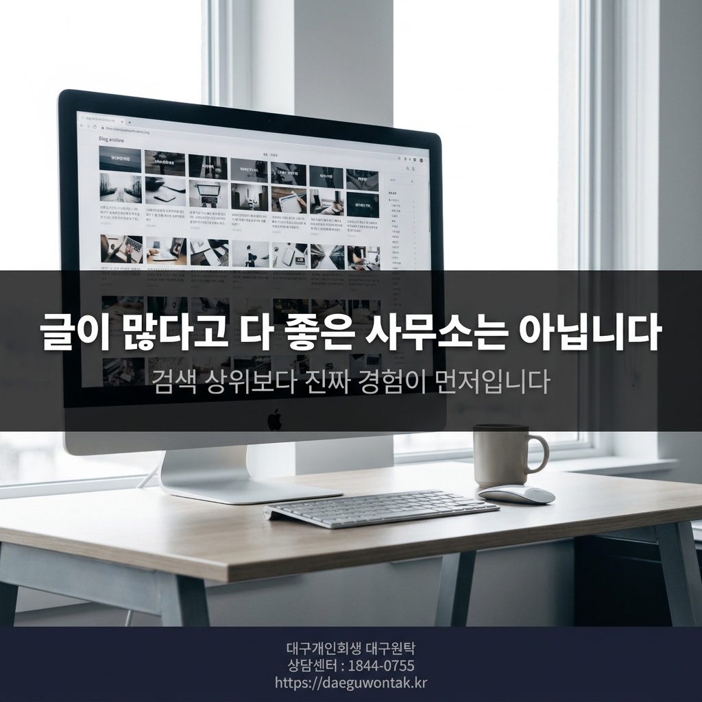 글이 많다고 다 좋은 사무소는 아닙니다 — 검색 상위보다 진짜 경험이 먼저입니다